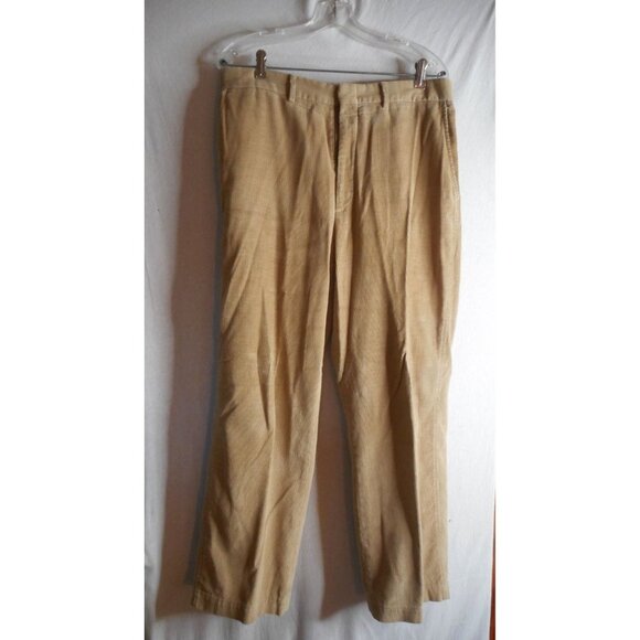 Eddie Bauer Beige corduroy flat front Pants Men's W35 - Picture 1 of 7